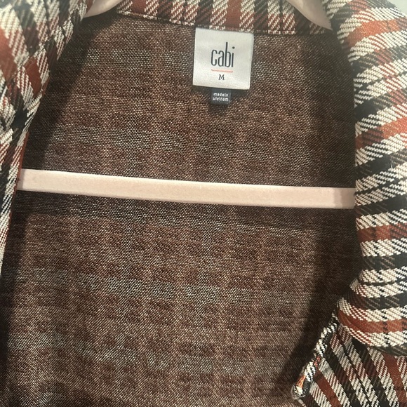 CAbi Jazzy Jacket-Toffee Plaid Blazer Sz M Preppy Office Old Money Academia - Picture 6 of 11